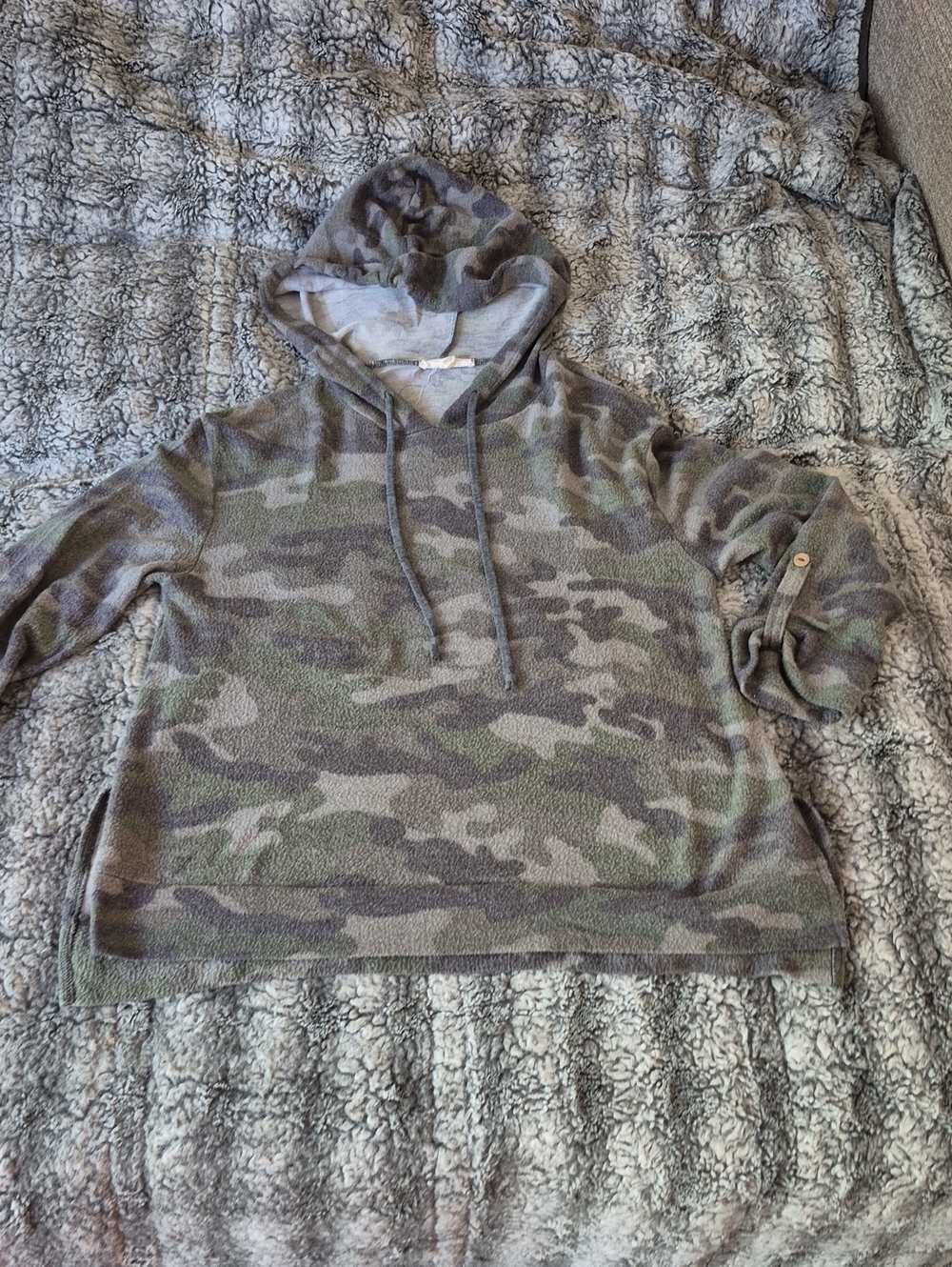 Another Reason 🖤 Cozy Camo Hooded Pullover (880)